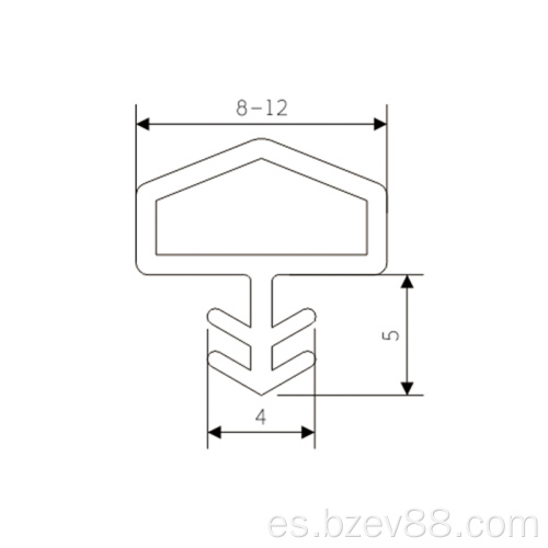 Junta de acristalamiento para puerta de madera